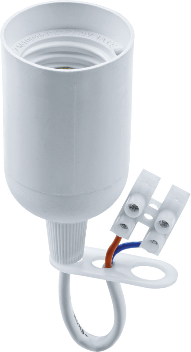 Изображение товара Патрон Navigator 71 287 NLH-P-F-WH-E27-TB пластиковый подвесной с клеммной колодкой белый