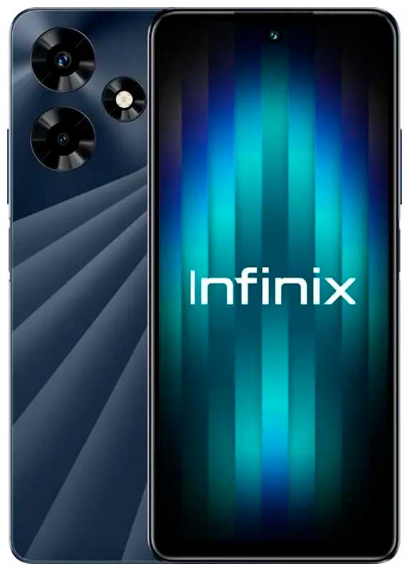 Смартфон Infinix Hot 30 (X6831) 128/4 Гб, 3G/4G, черный профессиональный приемопередатчик walkietalkie zello poc радио телефон с двумя sim картами 4g сеть gps bluetooth wi fi