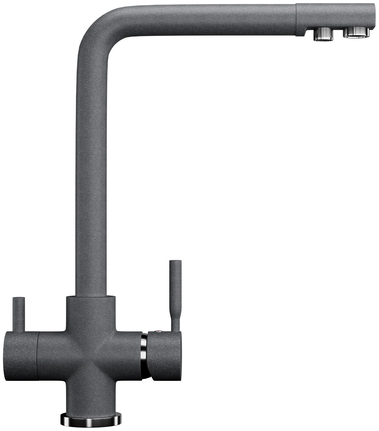 Изображение товара Кухонный смеситель Ulgran U-016 графит с поворотным изливом и керамическим картриджом