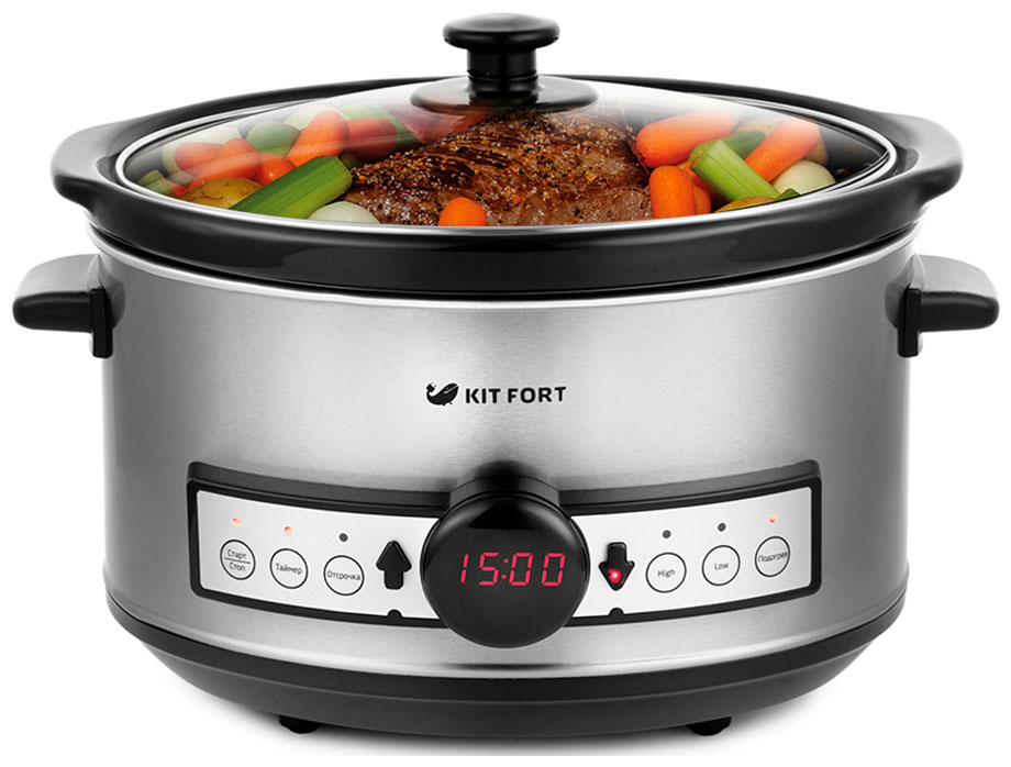 Изображение товара Медленноварка Kitfort КТ-212 с керамической кастрюлей 3,5 литра