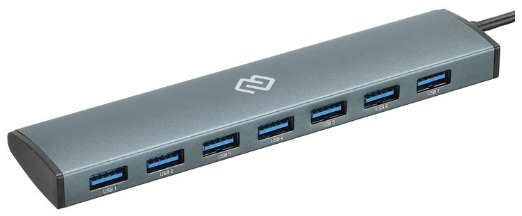 Изображение товара Разветвитель Digma HUB-7U3.0-UC-G USB Type-C 7 портов серый
