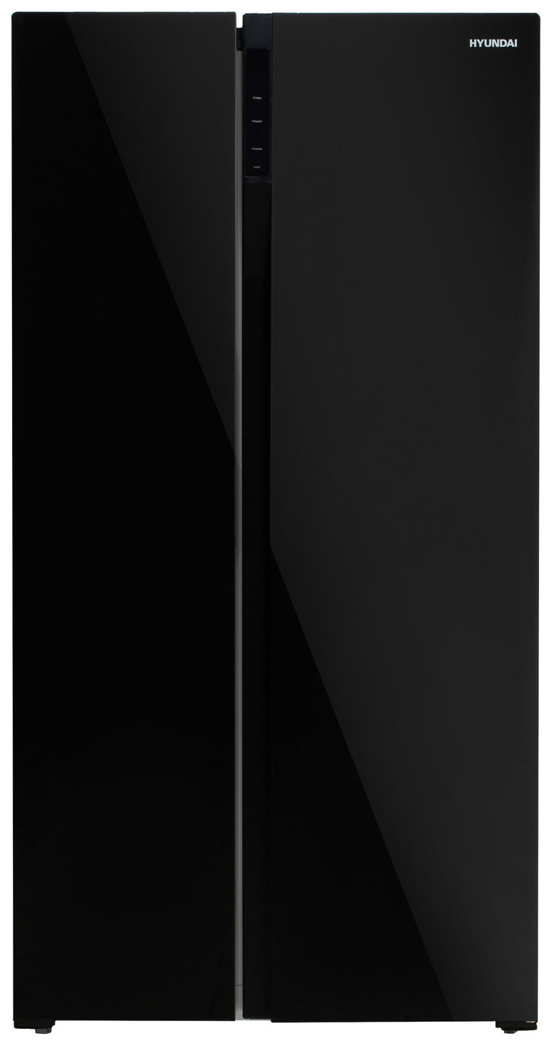 цена Холодильник Side by Side Hyundai CS5003F черное стекло