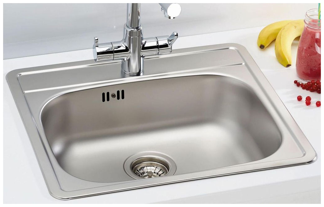 Изображение товара Кухонная мойка Alveus MORE 10 LEI 90 560X500 1X с сифоном нержавеющая сталь