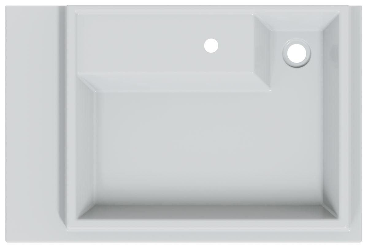 Изображение товара Раковина над стиральной машиной СаНта Юпитер 75х50, правый, ш/гл, без кронштейнов (900138)