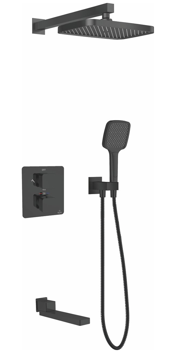 Изображение товара Душевая система Rose R15H, черный (R1595H)