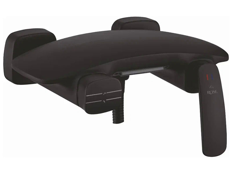 Изображение товара Смеситель для ванны Rose R11H черный с каскадным изливом и системой против известковых отложений