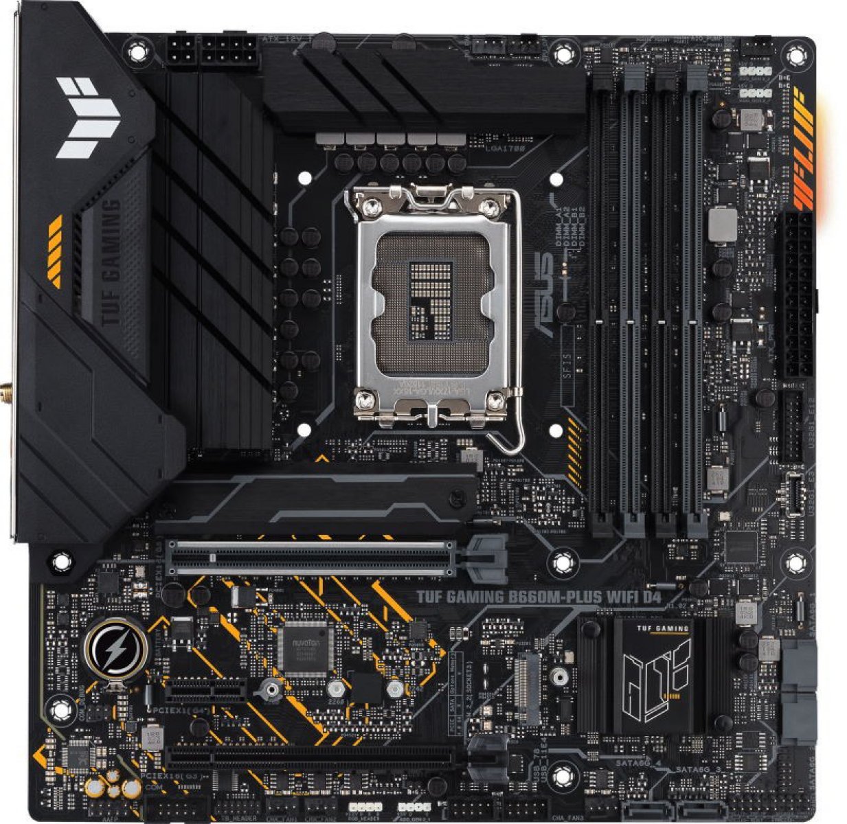 Изображение товара Материнская плата Asus TUF GAMING B660M-PLUS WIFI D4 LGA1700 MicroATX