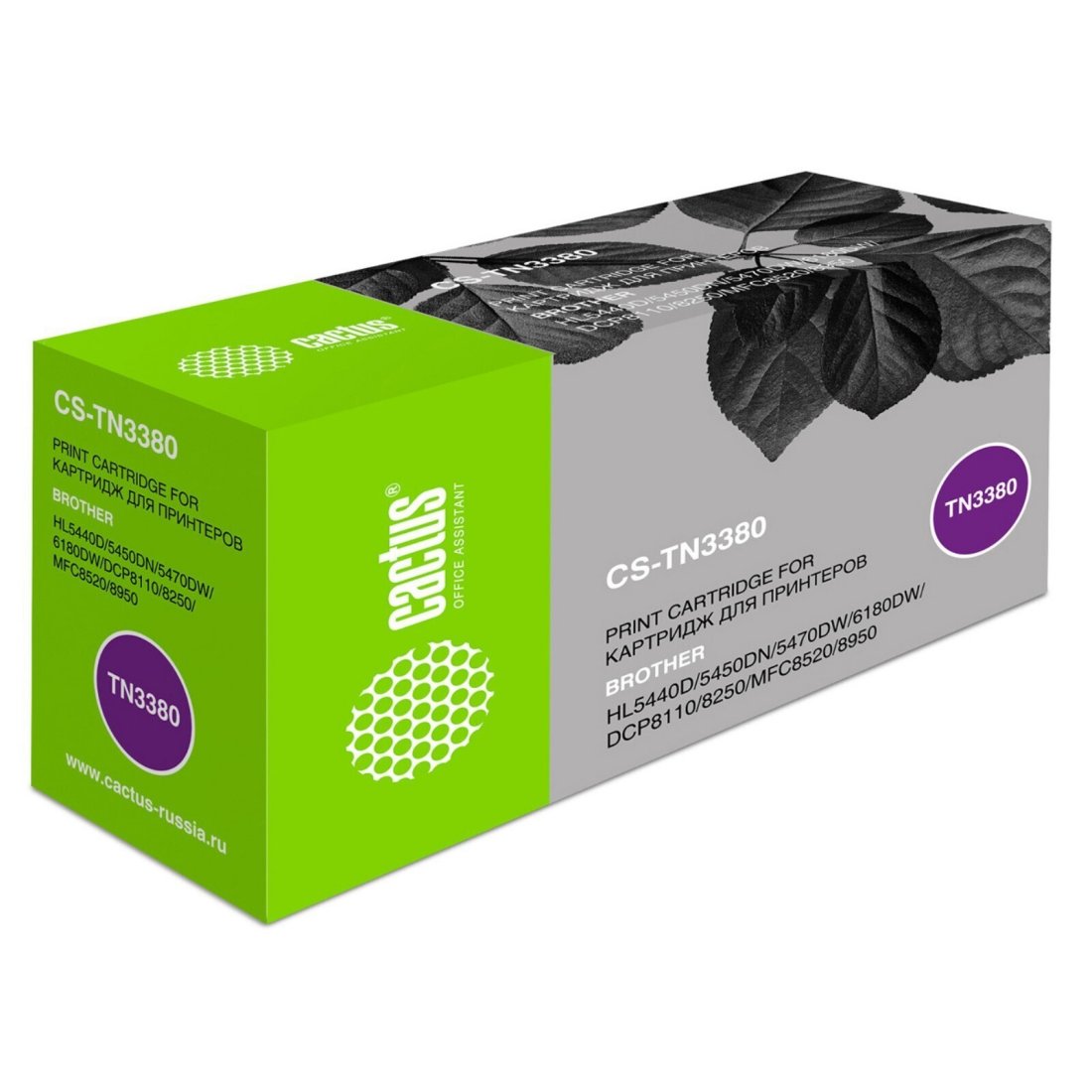 Изображение товара Картридж лазерный Cactus CS-TN3380 TN-3380 черный (8000стр.) для Brother HL-5440D/5450DN/5470DW/6180DW/DCP8110/8250/MFC-8520/8950