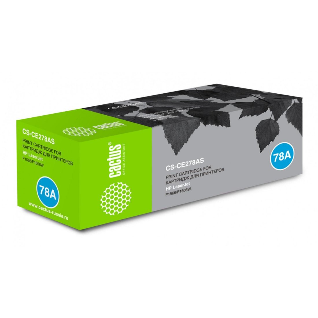 Изображение товара Лазерный картридж Cactus CE278A черный для HP LJ P1566 P1606w ресурс 2100 страниц