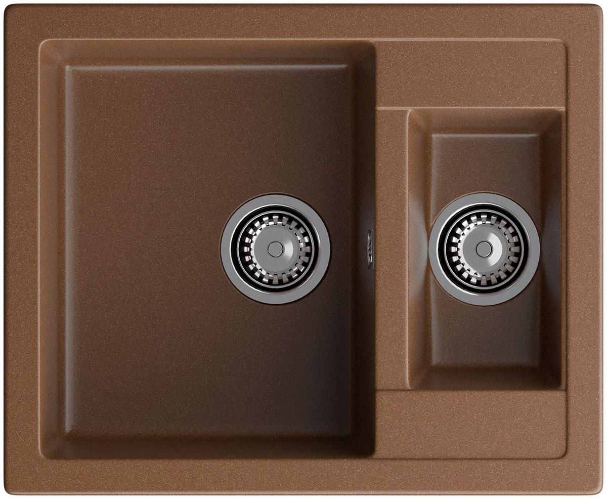 

Кухонная мойка GranFest QUADRO 610K, 1.5-чаши 610x500 мм, терракот (Q-610K терракот), Терракотовый