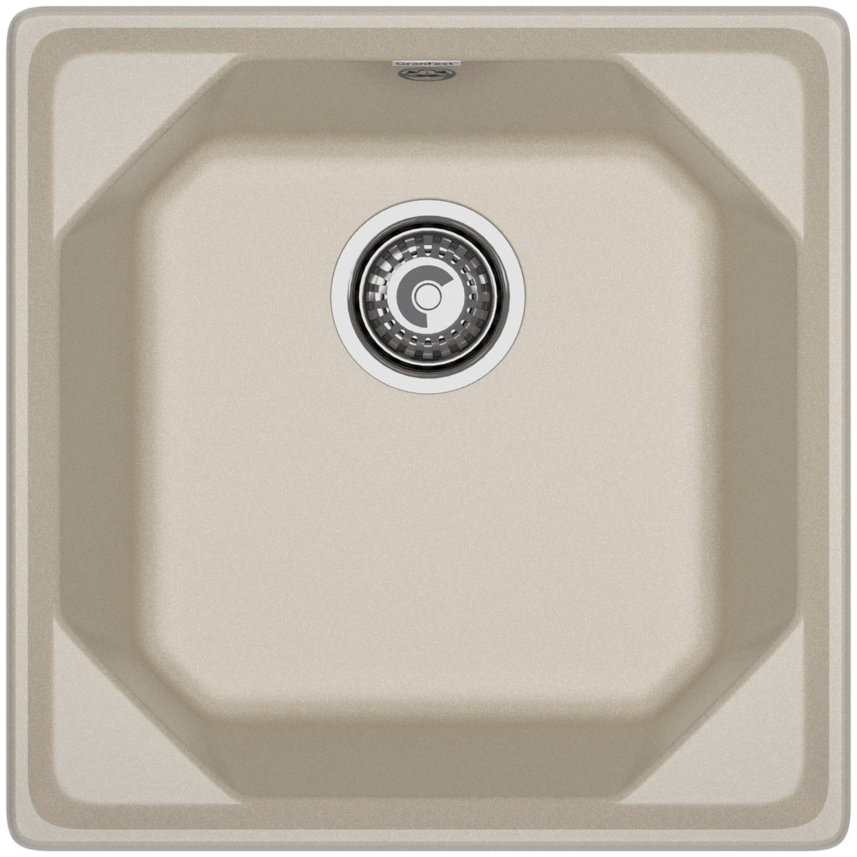 Изображение товара Кухонная мойка GranFest UNIQUE 500 1-чаша квадратная топаз искусственный мрамор
