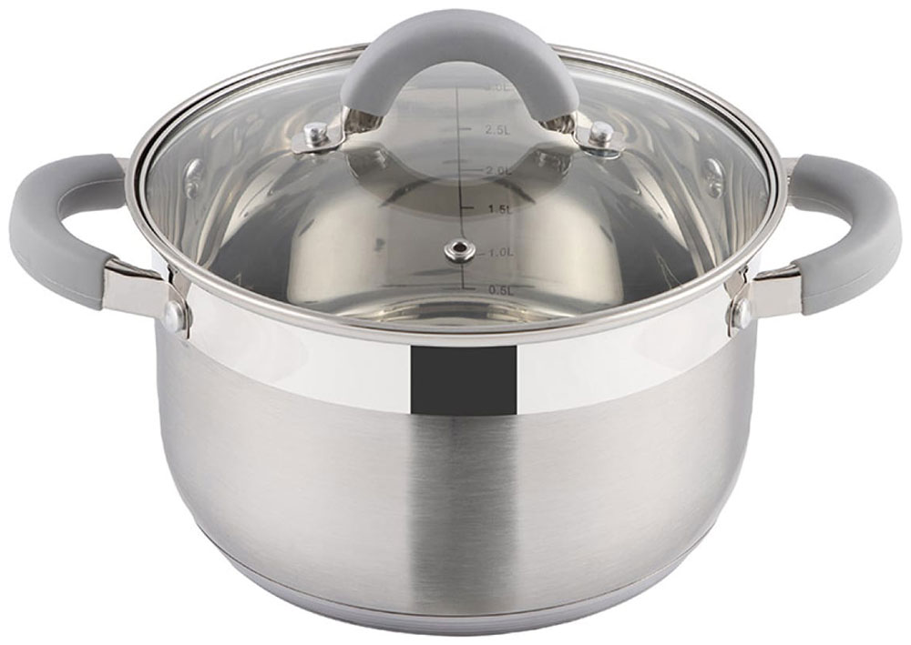 Изображение товара Кастрюля Mallony Felicita 3.9 литра из нержавеющей стали с крышкой