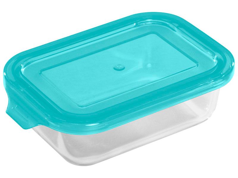 Изображение товара Контейнер из жаропрочного стекла Mallony LIMPIDO 1000 мл, прямоугольный, с пластиковой крышкой (005481)