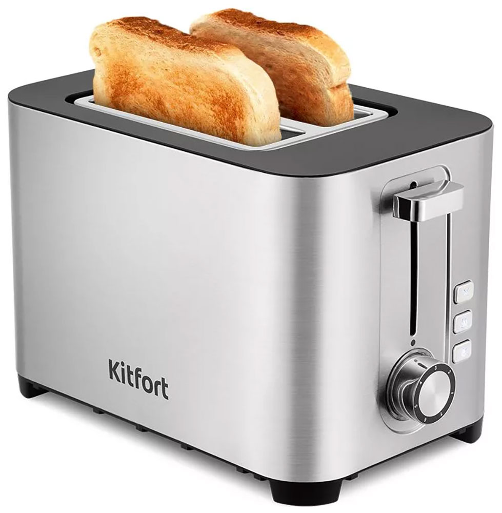 Изображение товара Качественный электрический тостер Kitfort КТ-6099 2 отделения, 7 степеней поджарки, разморозка и по