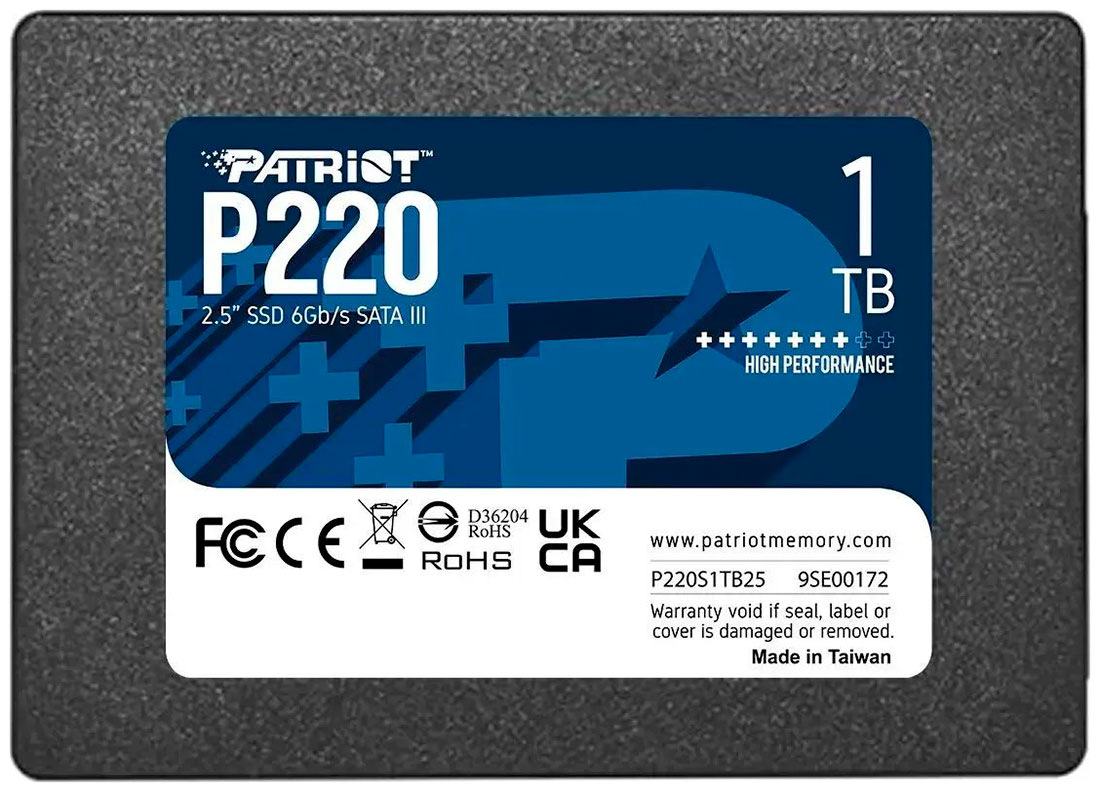 Изображение товара SSD накопитель Patriot Memory 2.5" P220 1024 Гб SATA III (P220S1TB25)