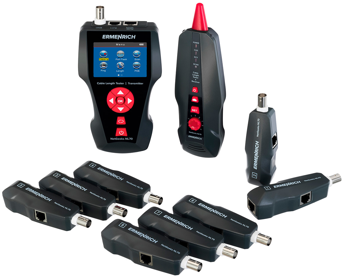 Изображение товара Измеритель длины кабеля Ermenrich NetGeeks NL70