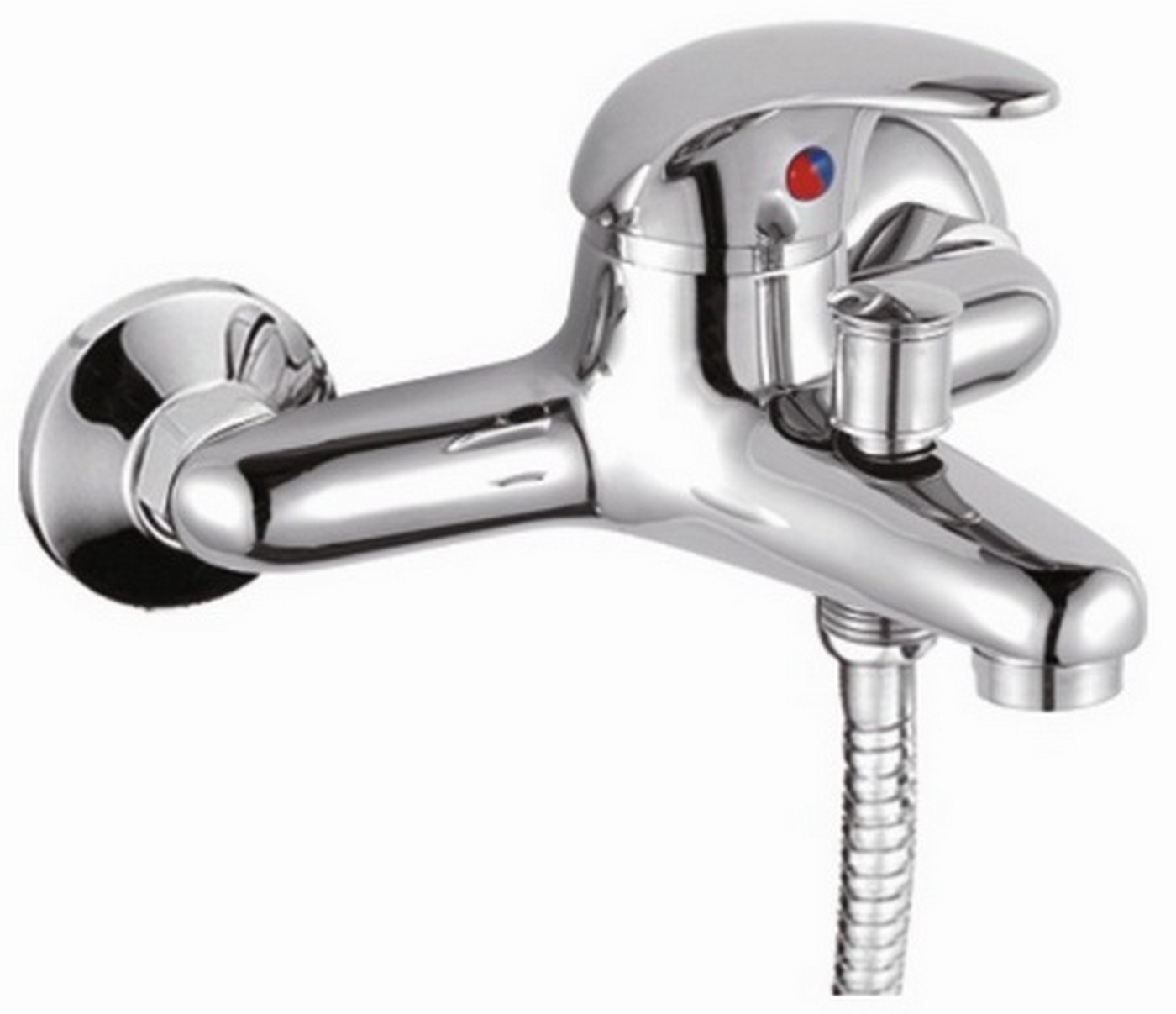 Изображение товара Смеситель для ванной D-Lin D130352 хром с душевым гарнитуром и керамическим картриджем