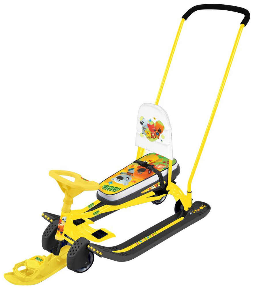 

Снегокат Ника Тимка спорт 6 (ТС6) Ми-ми-мишки на желтом, Желтый с рисунком