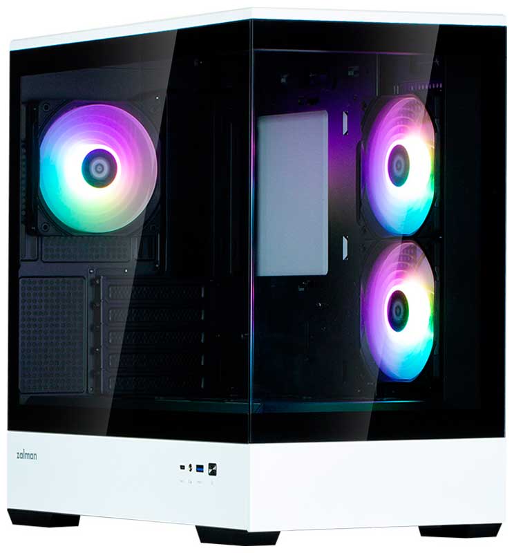 Изображение товара Компьютерный корпус Zalman P30 BW BLACK/WHITE Изображение товара Компьютерный корпус Zalman P30 BW BLACK/WHITE