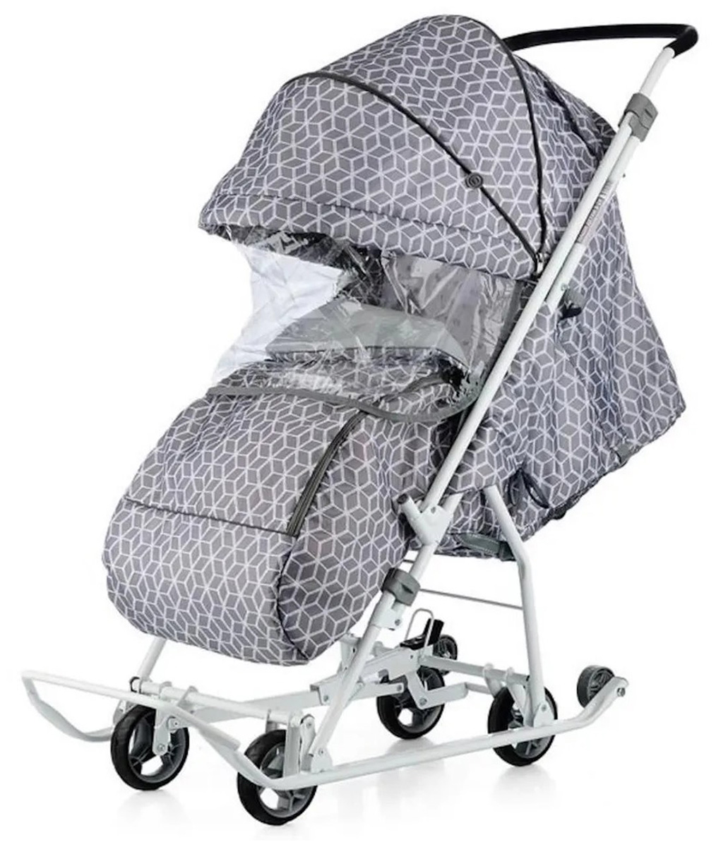 Изображение товара Коляска комбинированная Ника Наши детки 3-1К (НДТ3-1К/4) с ромбиками, серый