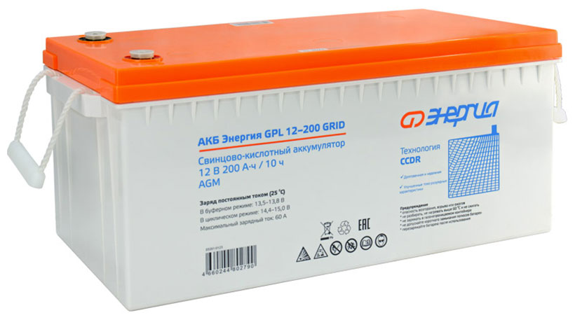 Изображение товара Аккумулятор Энергия GPL 12-200 Grid