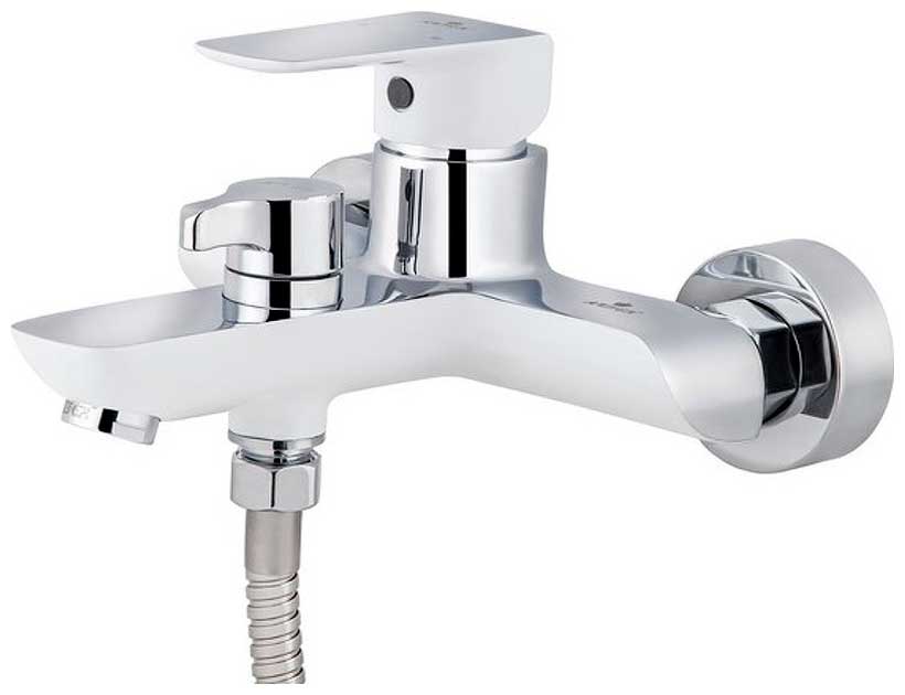 Изображение товара Смеситель для ванны с душем Kaiser Glory 69122 хромированный белый