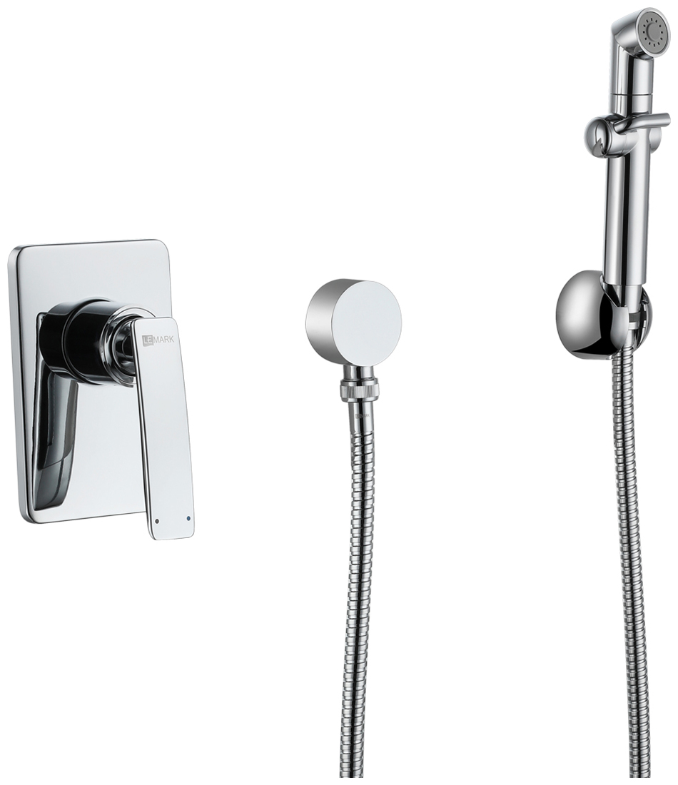 Изображение товара Встраиваемый смеситель Lemark с гигиеническим душем для биде хром LM6819C