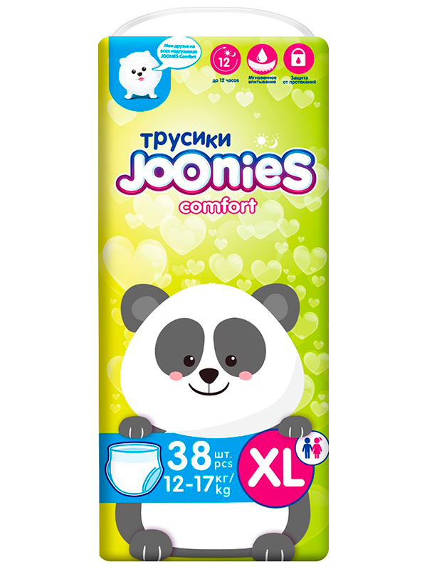Подгузники-трусики Joonies Comfort размер XL (12-17 кг), 38 шт. Подгузники-трусики Joonies Comfort размер XL (12-17 кг), 38 шт.