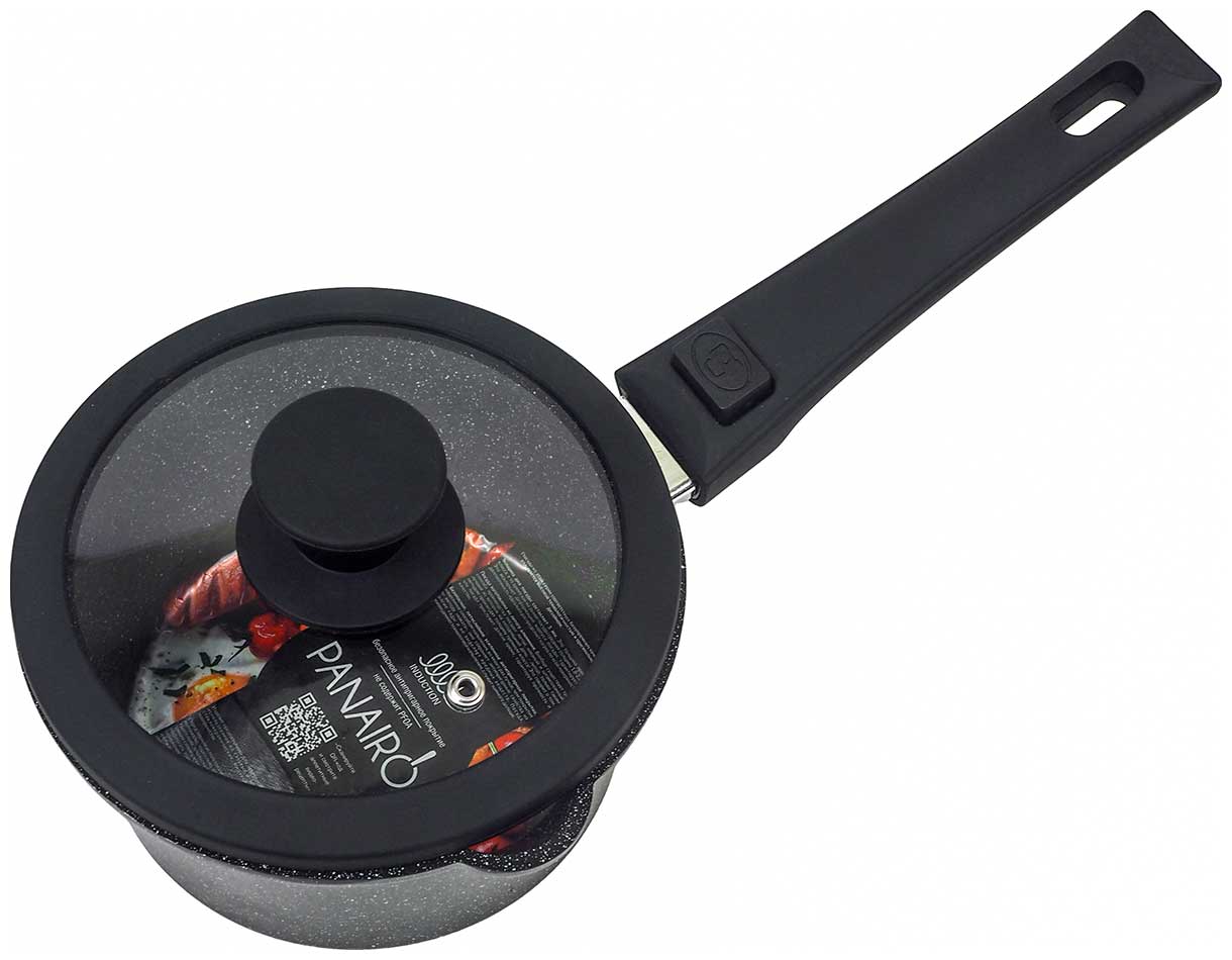 Изображение товара Ковш Panairo Expa induction с крышкой и съемной ручкой, 1.4 л, индукция (Exp-KOV-1.4-S-K.sil-I)
