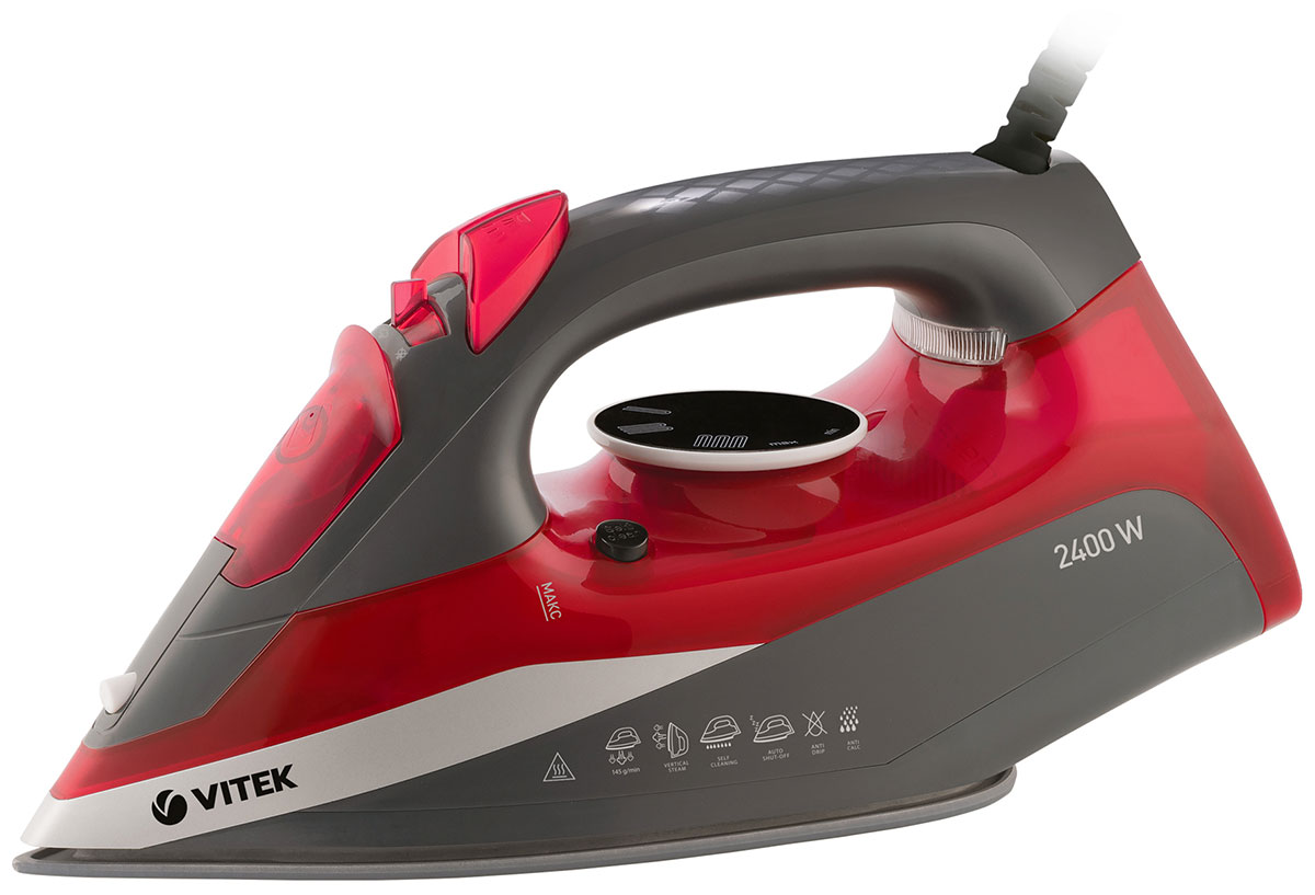 Утюг Vitek VT-8348 2400Вт серый/красный