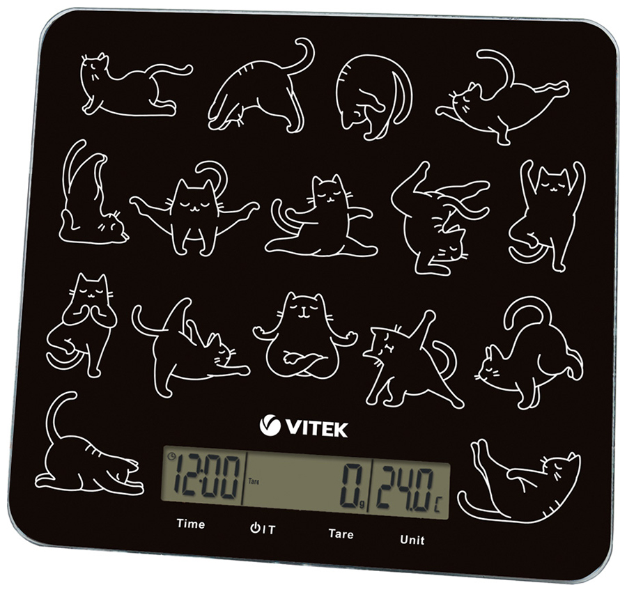 

Весы кухонные электронные Vitek VT-8026, макс. вес: 10 кг, Черный