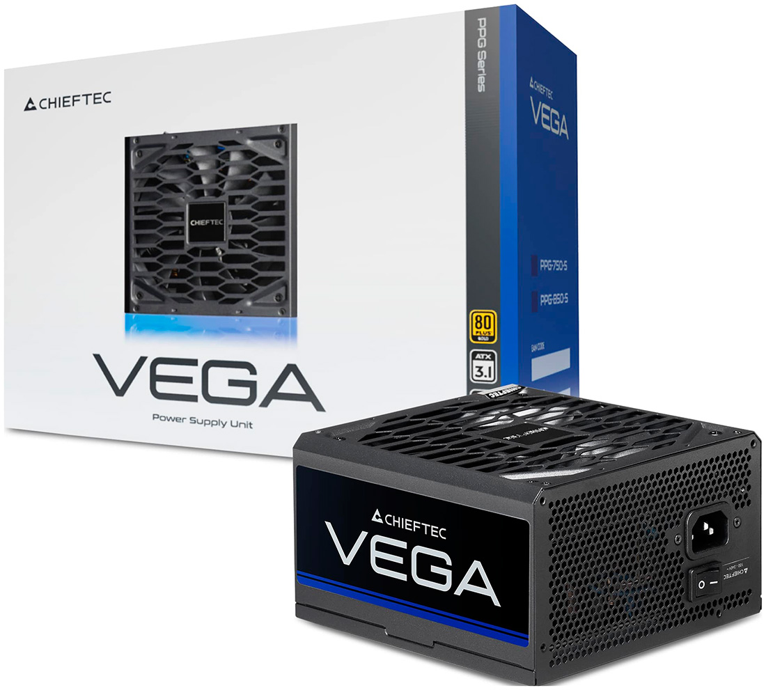Изображение товара Блок питания Chieftec Vega 750W GOLD (PPG-750-S)