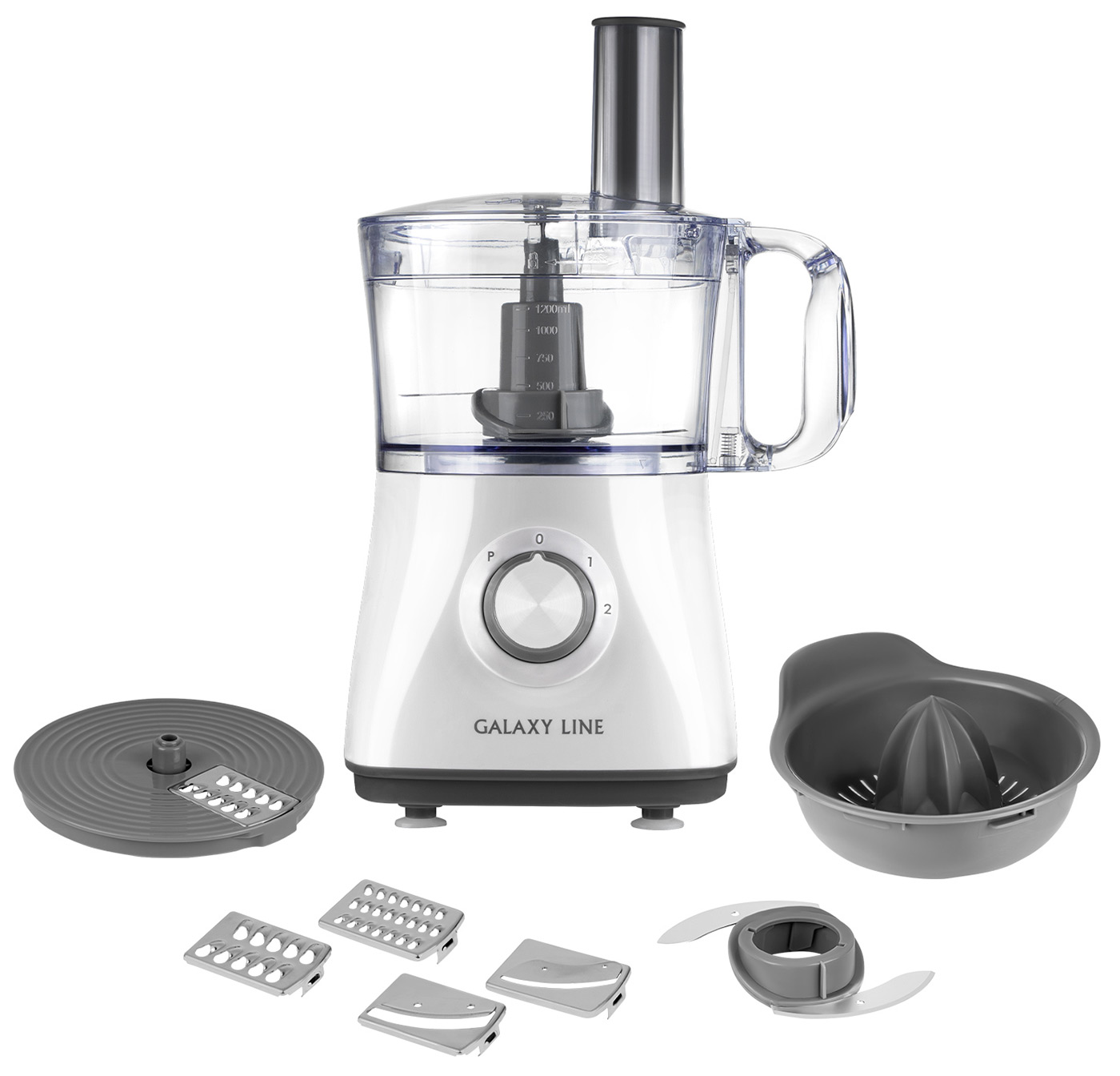 Изображение товара Кухонный комбайн Galaxy Line GL 2312 мощность 1000 Вт объем 1.2 л 6 насадок