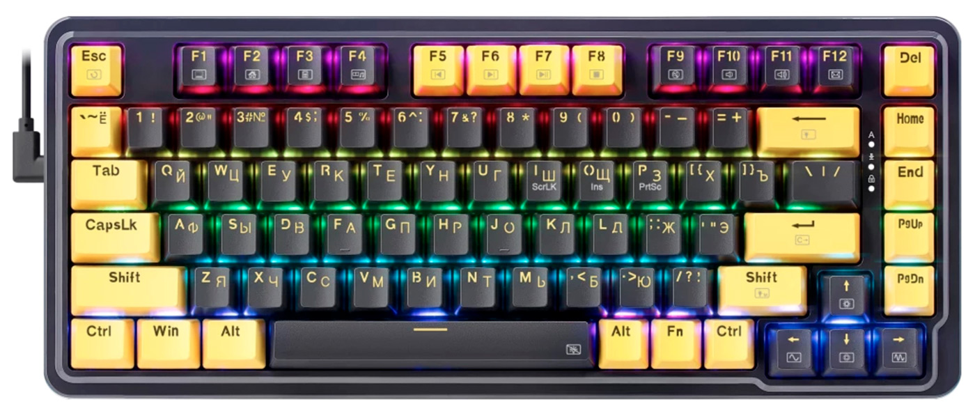 Изображение товара Механическая клавиатура Redragon Elf RU RGB Gasket с Hot Swap и PBT кейкапами