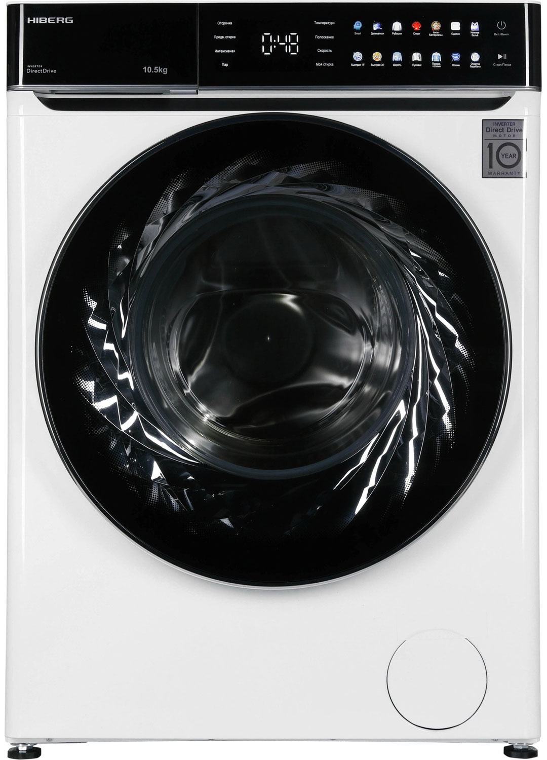 Изображение товара Стиральная машина Hiberg i-DDQ11 с паром и антибактериальной обработкой 10.5 кг