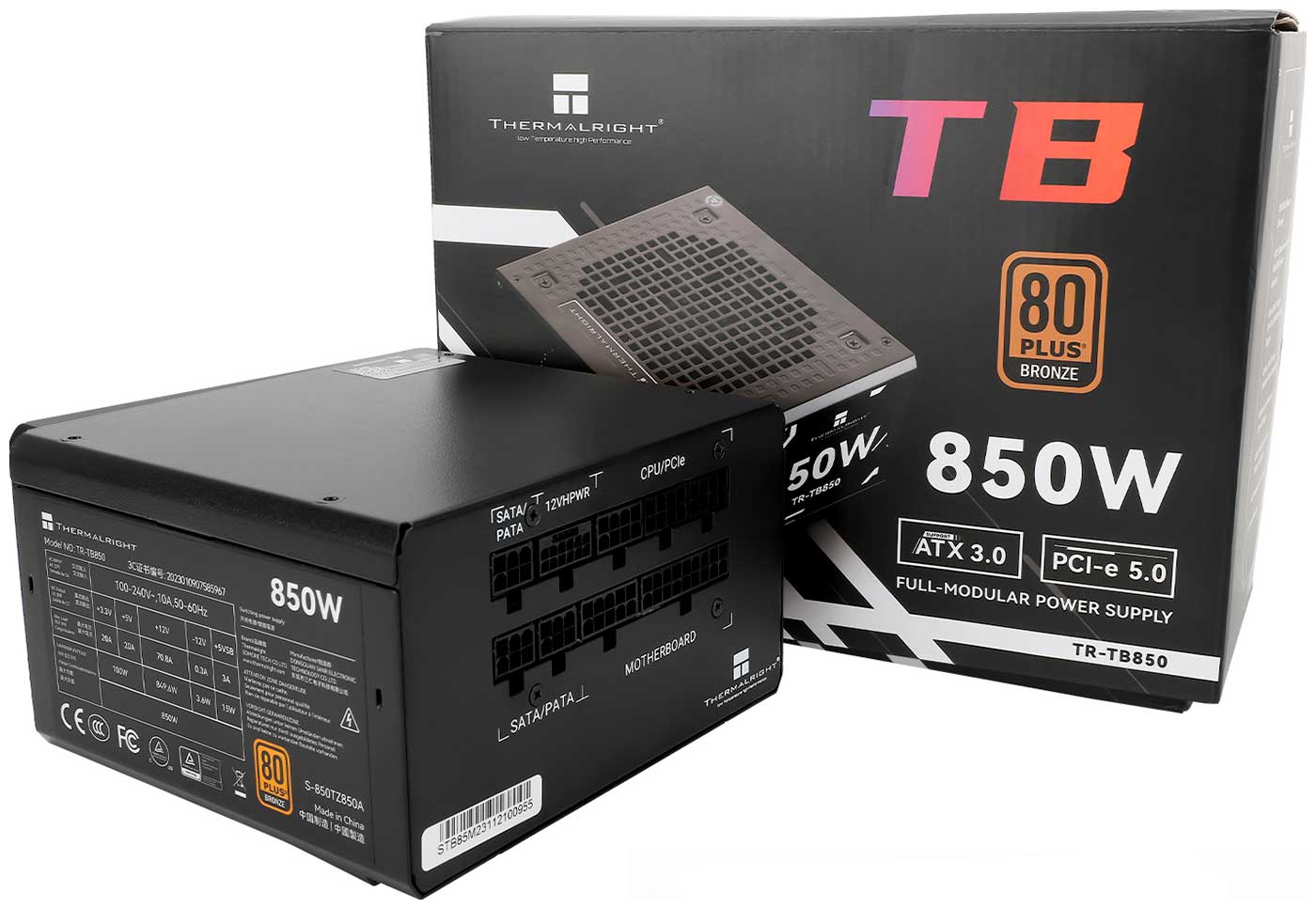 Изображение товара Блок питания Thermalright 850W Bronze ATX 3.0 120мм вентилятор модульный