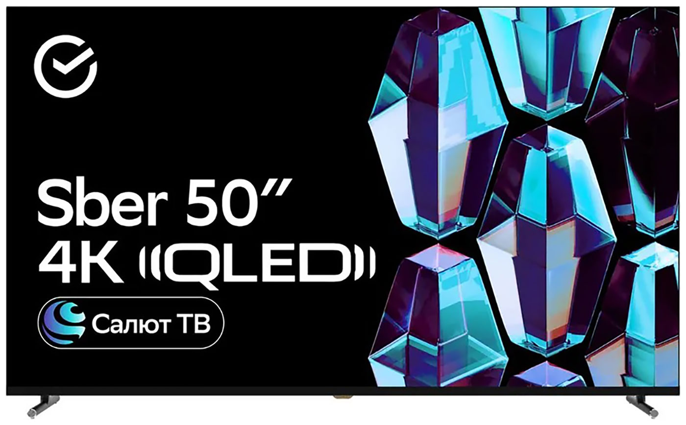 Изображение товара Смарт телевизор Sber SDX-50UQ5234 50 дюймов 4K QLED Wi-Fi Bluetooth
