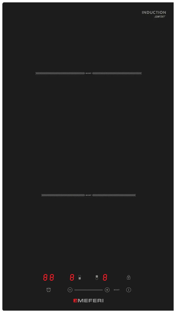 Изображение товара Индукционная варочная панель Meferi MIH302BK COMFORT с 2 конфорками и сенсорным управлением