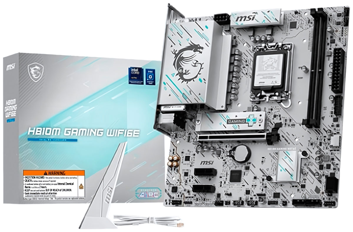 Изображение товара Материнская плата MSI H810M GAMING WIFI6E LGA1851 MicroATX для Intel