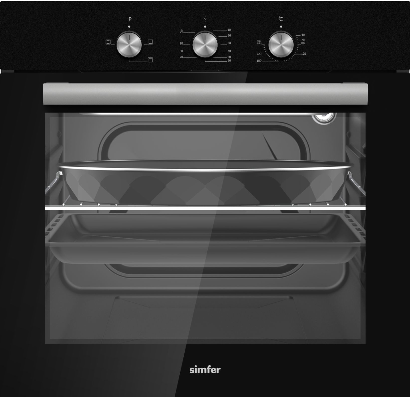 Изображение товара Электрический духовой шкаф Simfer B6EB14025 черный с паровой очисткой