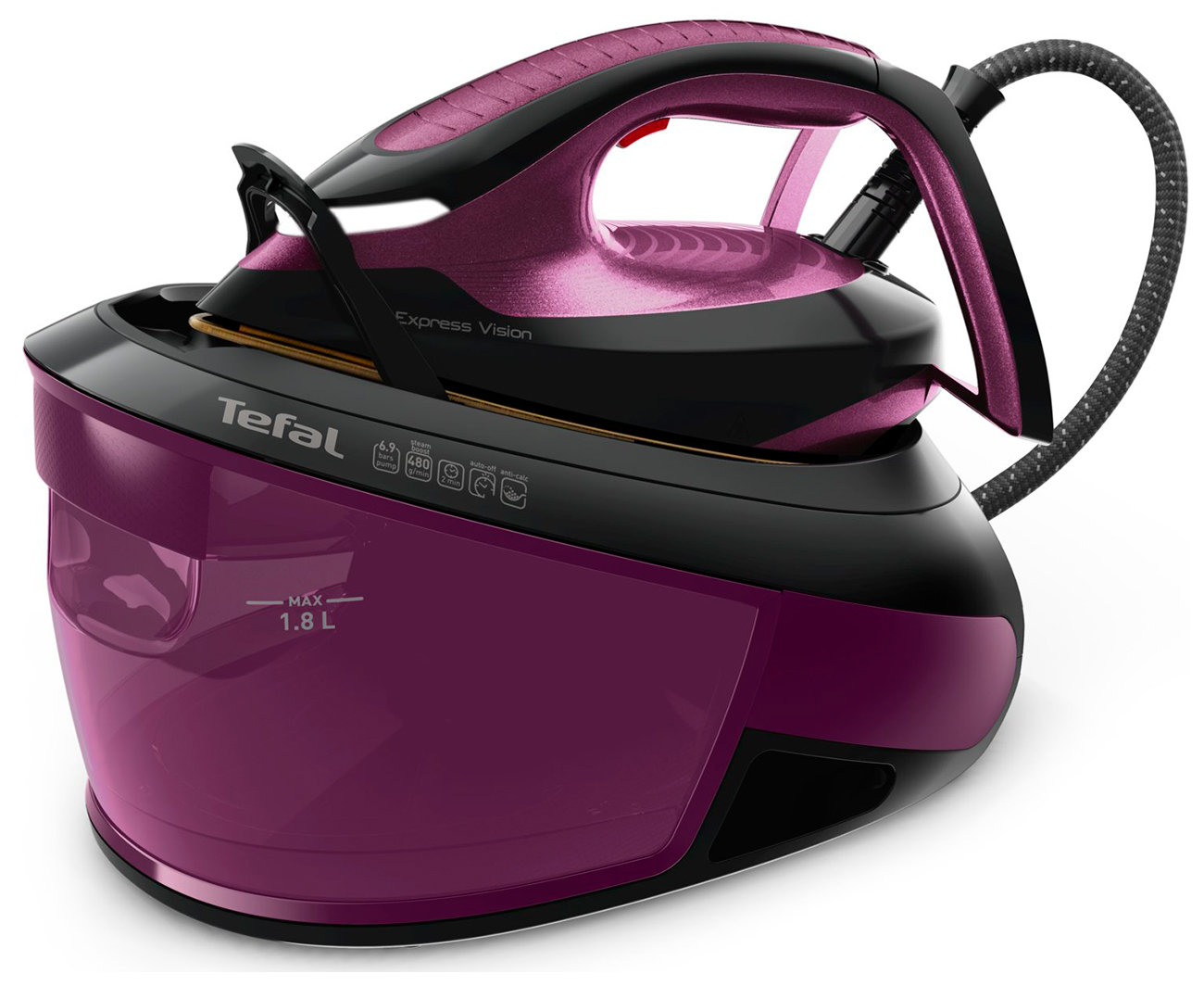 Изображение товара Парогенератор Tefal Express Vision SV8152E0, фиолетовый/ черный