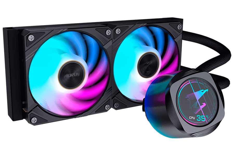 Изображение товара Жидкостный кулер для процессора Gigabyte GP-AORUS WATERFORCE X II 240 с ARGB охлаждение