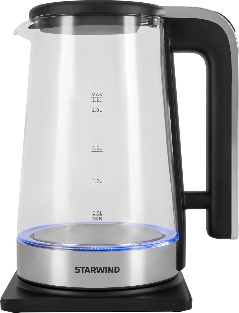 

Чайник электрический Starwind SKG4043, Прозрачный/серебристый/черный