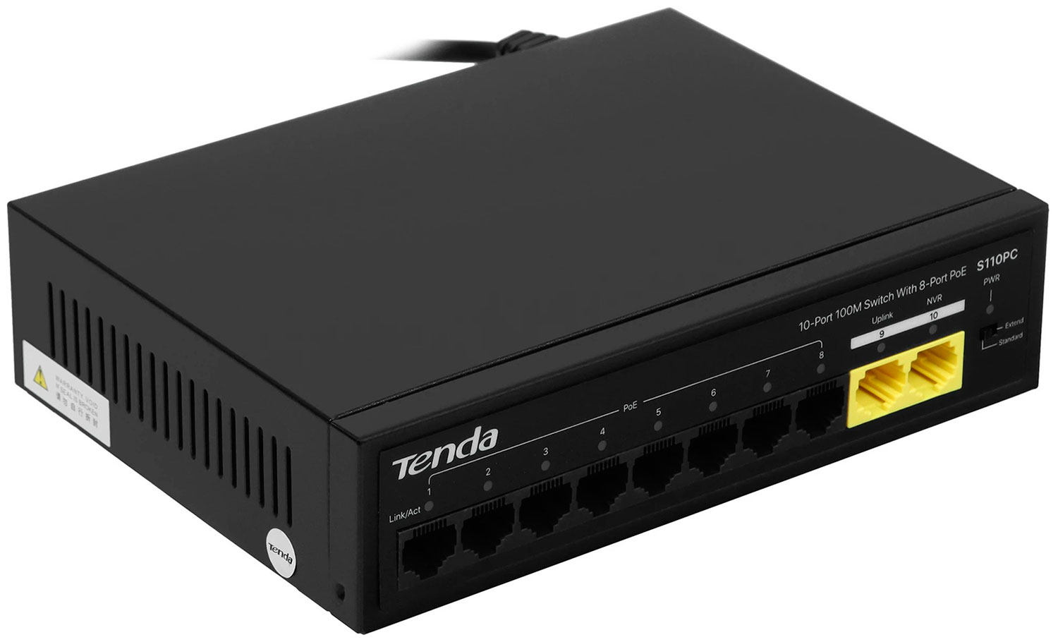 Изображение товара Неуправляемый коммутатор Tenda S110PC 10 портов с PoE и приоритизацией QoS