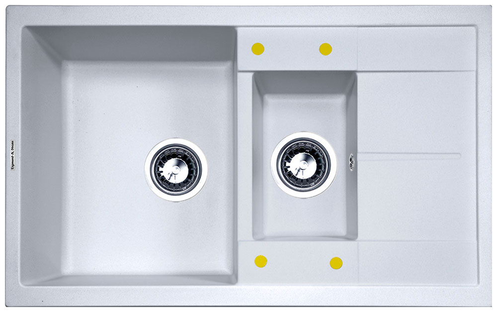 Изображение товара Кухонная мойка Zigmund Shtain Rechteck 780.2 из искусственного гранита млечный путь