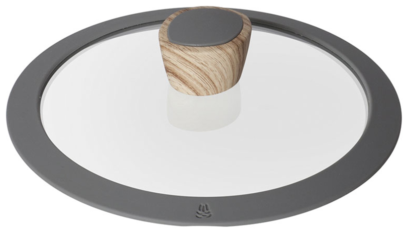 Изображение товара Стеклянная крышка Nadoba MINERALICA 20 см с силиконовым ободом и ручкой Софт-тач