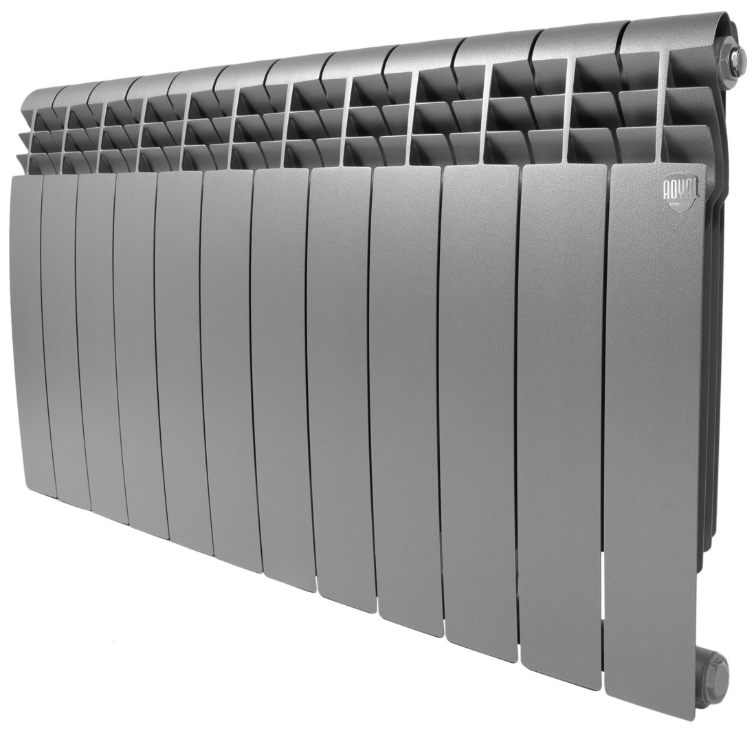 Изображение товара Водяной радиатор отопления Royal Thermo BiLiner 500 серебристый 12 секций