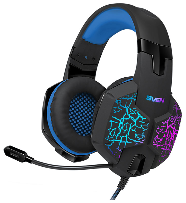 Изображение товара Гарнитура игровая проводная Sven AP-U980MV черный/синий 2.2м