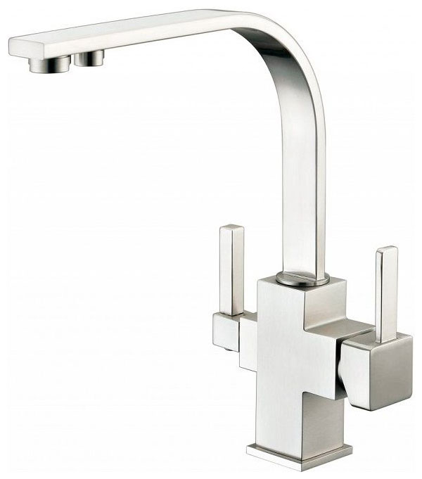 Изображение товара Кухонный смеситель Zorg ZR 332 YF SATIN с двойным каналом и керамическим картриджом