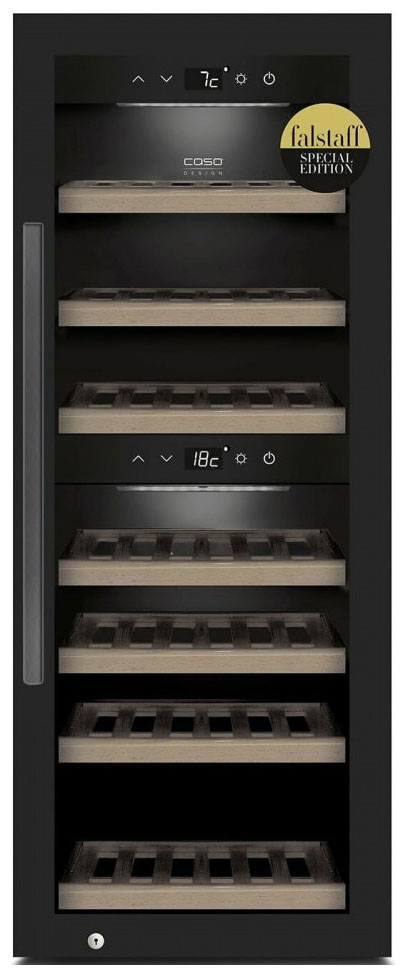 Изображение товара Винный шкаф Caso WineExclusive 38 Smart двухзонный с управлением через приложение